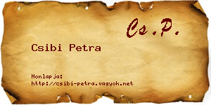 Csibi Petra névjegykártya